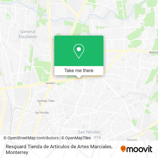 Mapa de Resguard Tienda de Articulos de Artes Marciales