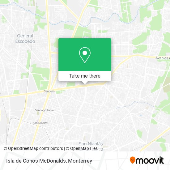 Isla de Conos McDonalds map