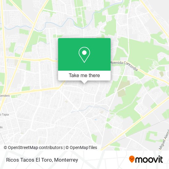 Mapa de Ricos Tacos El Toro