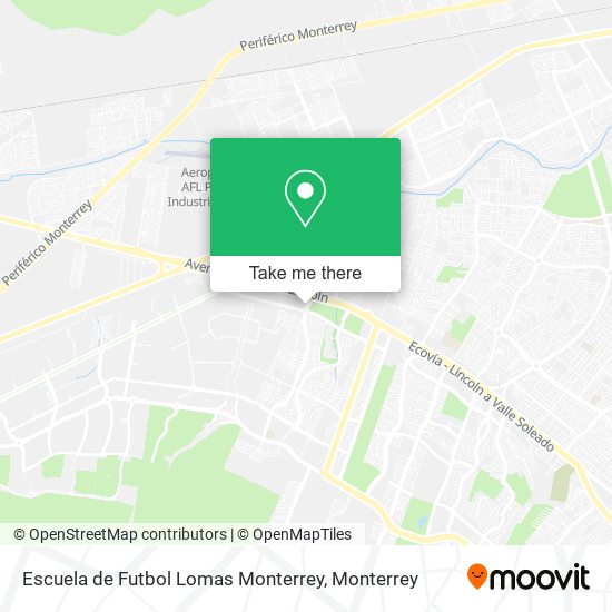 Escuela de Futbol Lomas Monterrey map