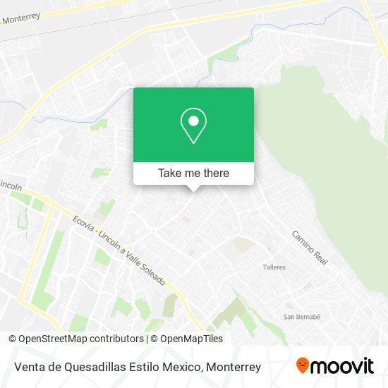 Venta de Quesadillas Estilo Mexico map