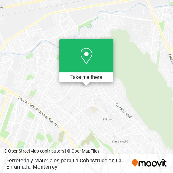 Ferreteria y Materiales para La Cobnstruccion La Enramada map
