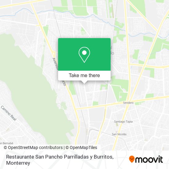 Mapa de Restaurante San Pancho Parrilladas y Burritos