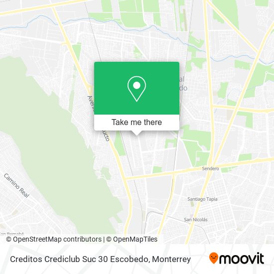 Creditos Crediclub Suc 30 Escobedo map