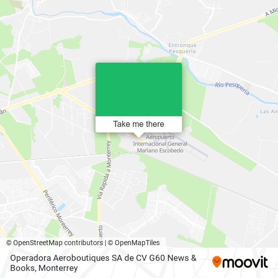 Mapa de Operadora Aeroboutiques SA de CV G60 News & Books