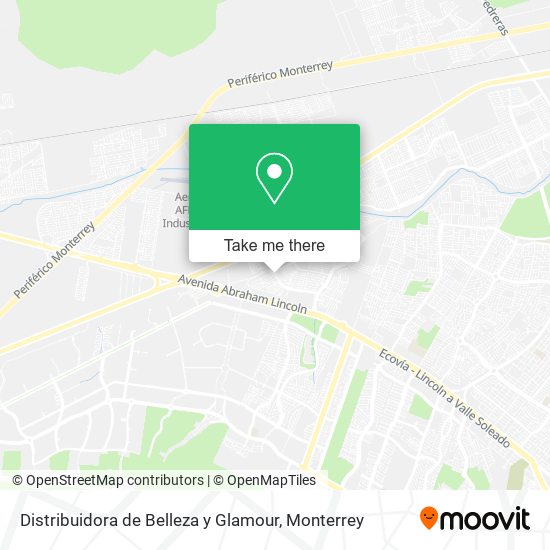 Mapa de Distribuidora de Belleza y Glamour