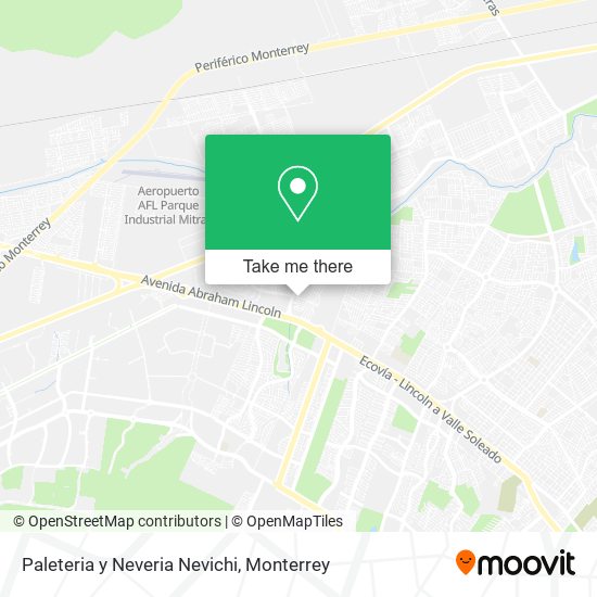 Mapa de Paleteria y Neveria Nevichi