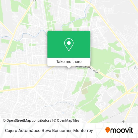 Mapa de Cajero Automático Bbva Bancomer