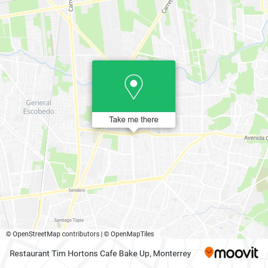 Restaurant Tim Hortons Cafe Bake Up map