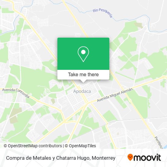 Mapa de Compra de Metales y Chatarra Hugo