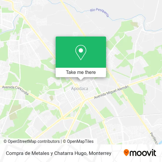 Compra de Metales y Chatarra Hugo map