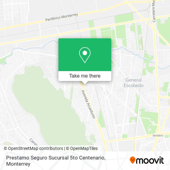 Mapa de Prestamo Seguro Sucursal 5to Centenario
