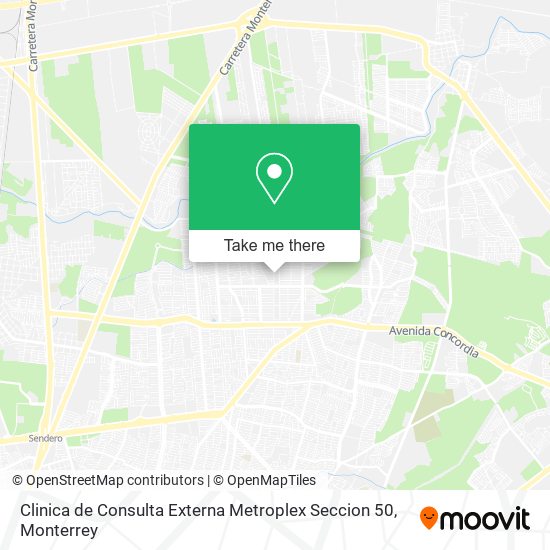 Clinica de Consulta Externa Metroplex Seccion 50 map