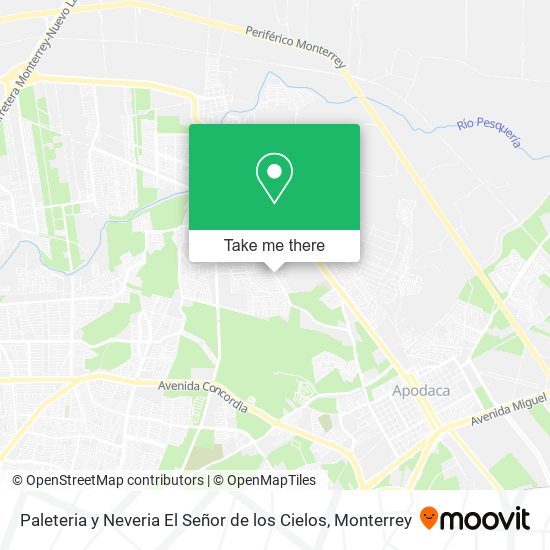 Paleteria y Neveria El Señor de los Cielos map
