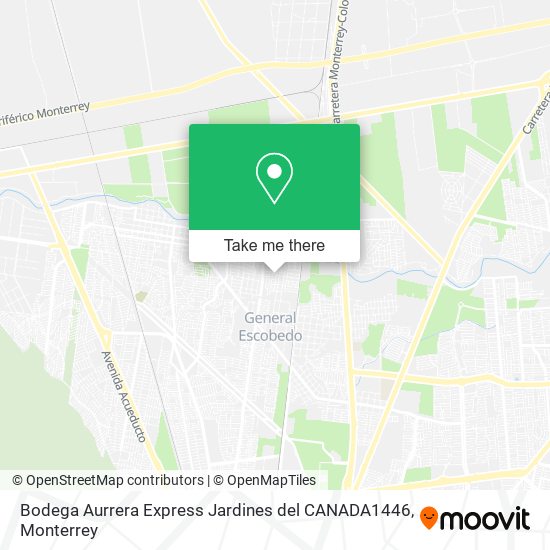 Mapa de Bodega Aurrera Express Jardines del CANADA1446