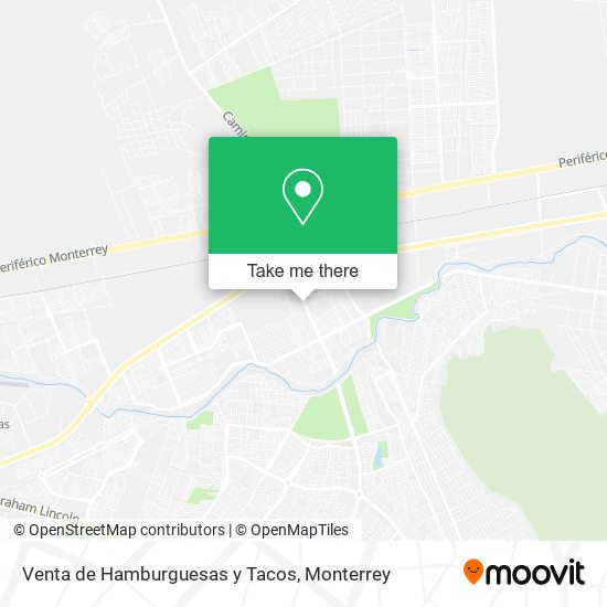 Mapa de Venta de Hamburguesas y Tacos