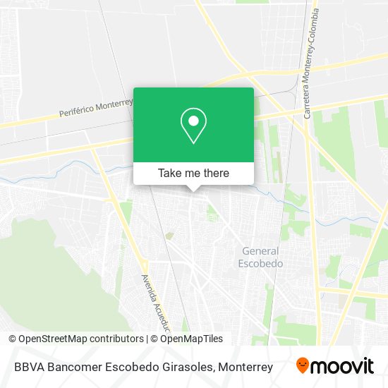 Mapa de BBVA Bancomer Escobedo Girasoles