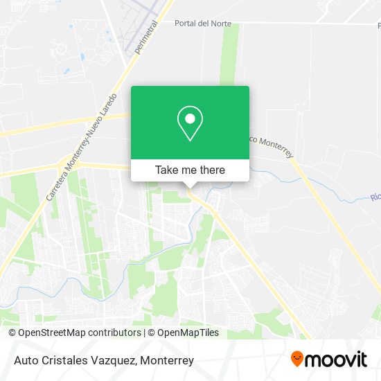 Mapa de Auto Cristales Vazquez