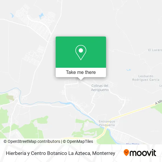 Mapa de Hierberia y Centro Botanico La Azteca