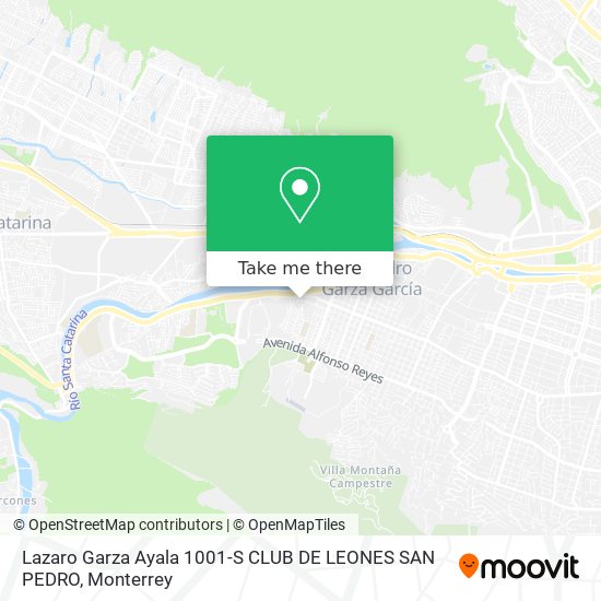 Lazaro Garza Ayala 1001-S CLUB DE LEONES SAN PEDRO map