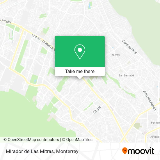Mirador de Las Mitras map