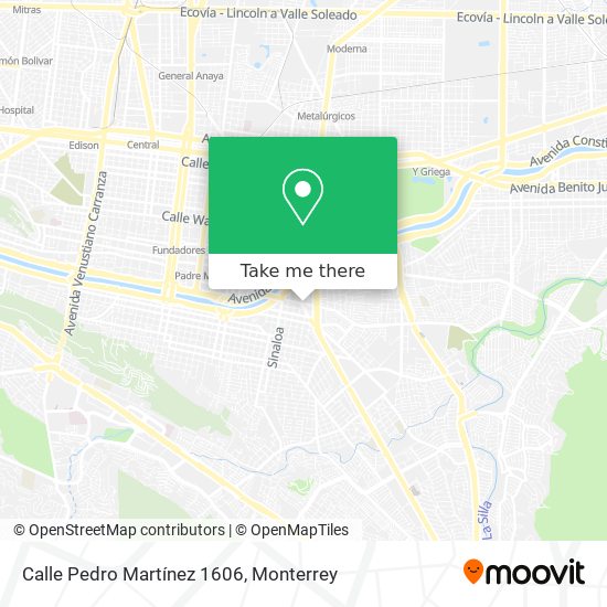 How to get to Calle Pedro Martínez 1606 in Monterrey by Bus or Metrorrey?