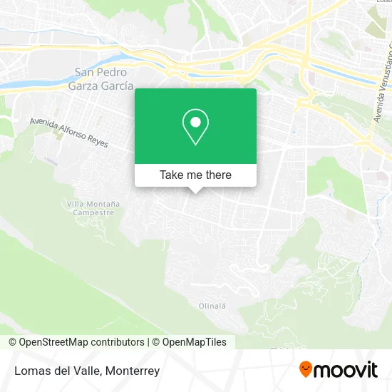 Lomas del Valle map