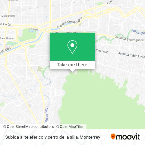 Mapa de Subida al teleferico y cerro de la silla