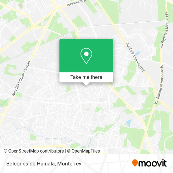 Balcones de Huinala map