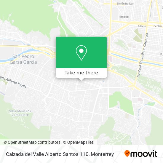 Calzada del Valle Alberto Santos 110 map