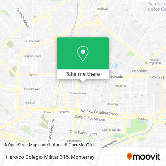 Heroico Colegio Militar 315 map