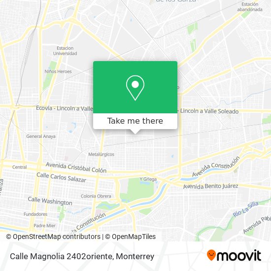 Calle Magnolia 2402oriente map