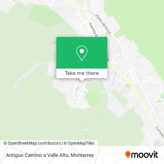 Mapa de Antiguo Camino a Valle Alto
