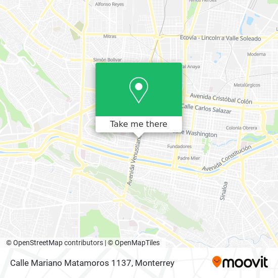 Calle Mariano Matamoros 1137 map