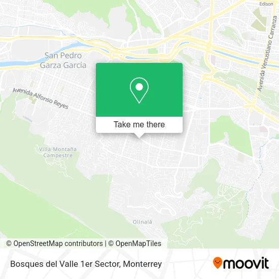 Bosques del Valle 1er Sector map