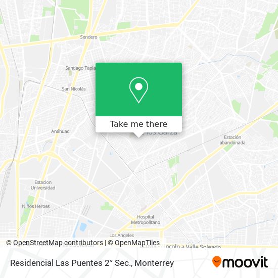 Residencial Las Puentes 2° Sec. map