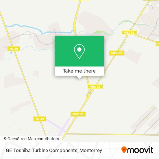 GE Toshiba Turbine Components map