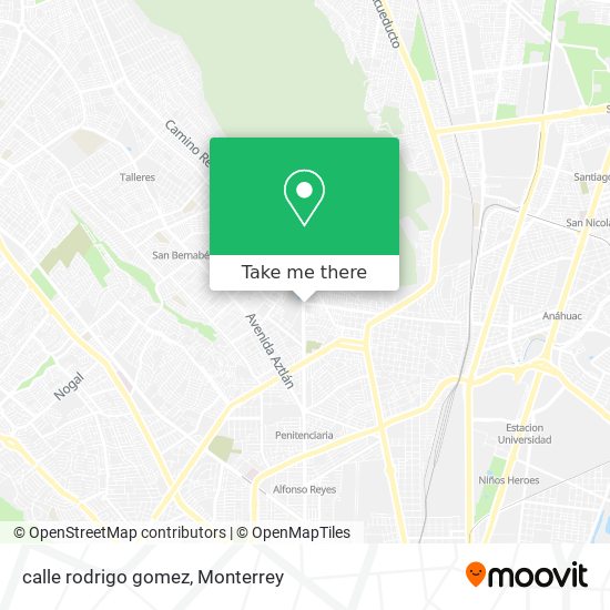 Mapa de calle rodrigo gomez
