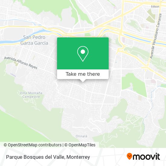 Mapa de Parque Bosques del Valle