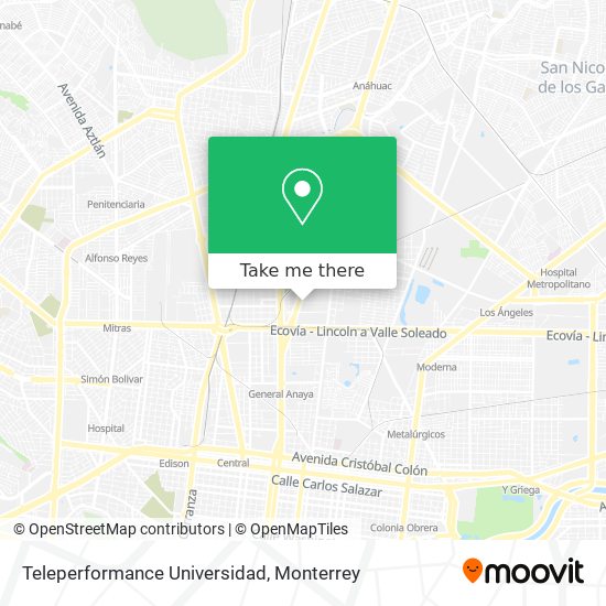 Teleperformance Universidad map