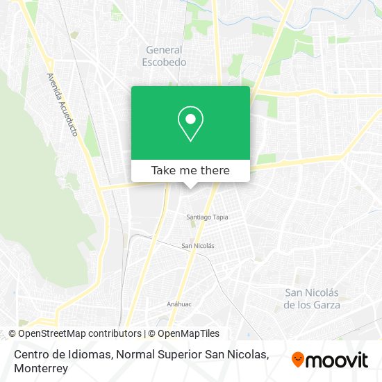 Mapa de Centro de Idiomas, Normal Superior San Nicolas