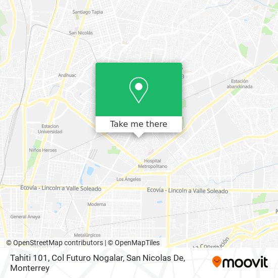 Mapa de Tahiti 101, Col Futuro Nogalar, San Nicolas De