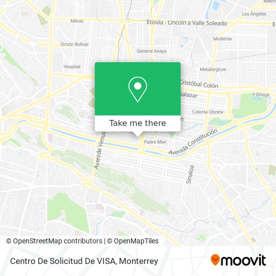 Centro De Solicitud De VISA map