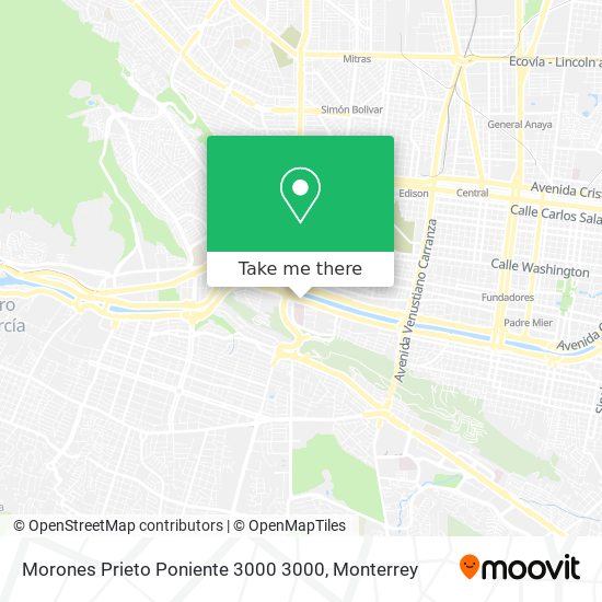 Mapa de Morones Prieto Poniente 3000 3000