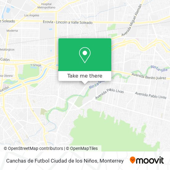 Mapa de Canchas de Futbol Ciudad de los Niños