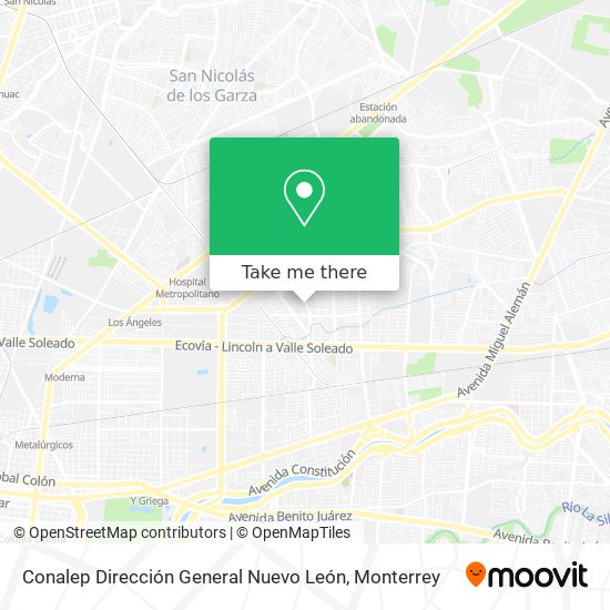Conalep Dirección General Nuevo León map