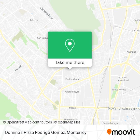 Domino's Pizza Rodrigo Gomez map