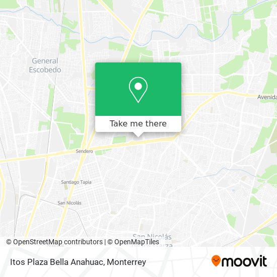Itos Plaza Bella Anahuac map
