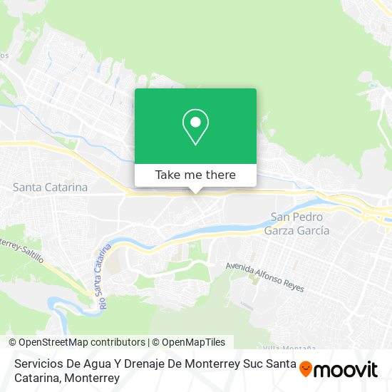 Servicios De Agua Y Drenaje De Monterrey Suc Santa Catarina map
