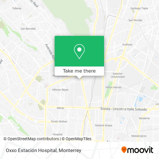 Oxxo Estación Hospital map